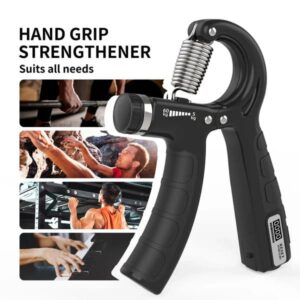 adjustable exerciser hand gripper with counter strengthener